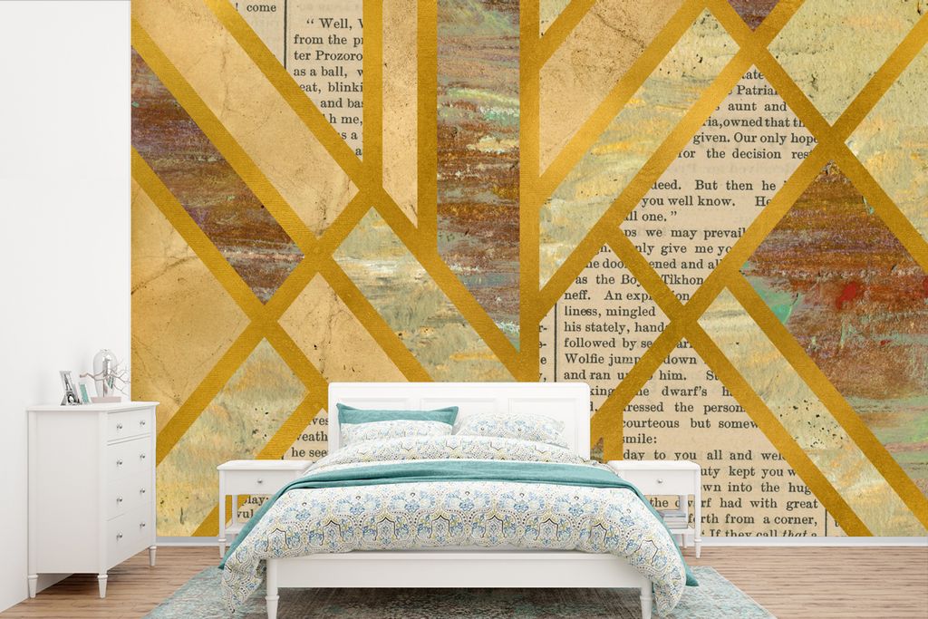 MuchoWow Fototapete für Wohnzimmer oder Schlafzimmer Wandtapete Vinyl Motivtapete Vintage - Marmor - Design - 525x350 cm - Das Hintergrundbild