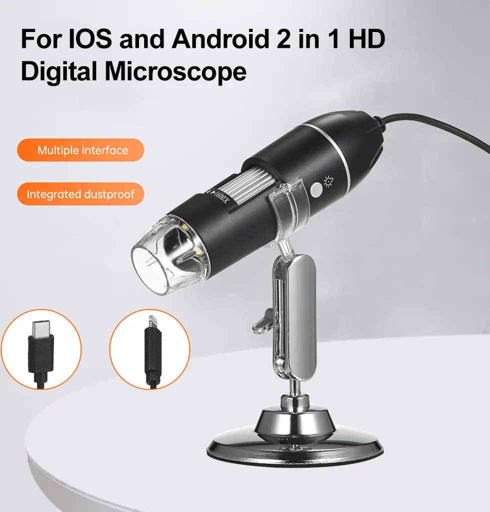 Microscope numérique HD 321P 1600X pour smartphone iOS et Android - 6