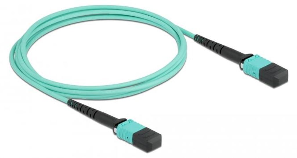 Delock LWL Kabel MPO Buchse zu MPO Buchse 12 Fasern,
