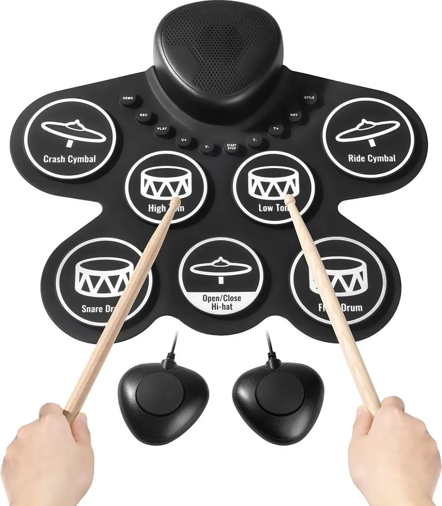 Batterie électronique pliable pour apprentissage avec sortie casque