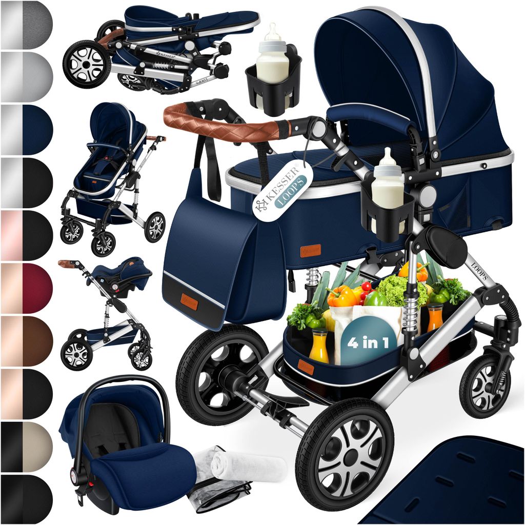 KESSER® Loops Kinderwagen 4 in 1 Kombikinderwagen Produktbild 