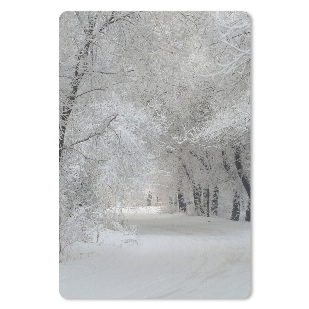 MuchoWow Mauspad Mousepad Bäume - Schnee - Winter 40x60 cm - Mousepads - Maus Mat - Pad - Mausunterlage - Schreibtisch Accesoire