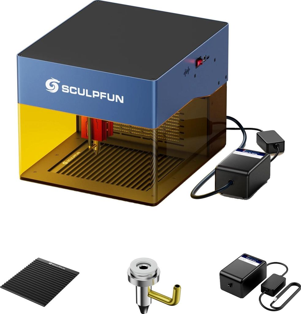 iCube-Lasermaschine, Luftpumpe, Wabenplatte Produktbild 