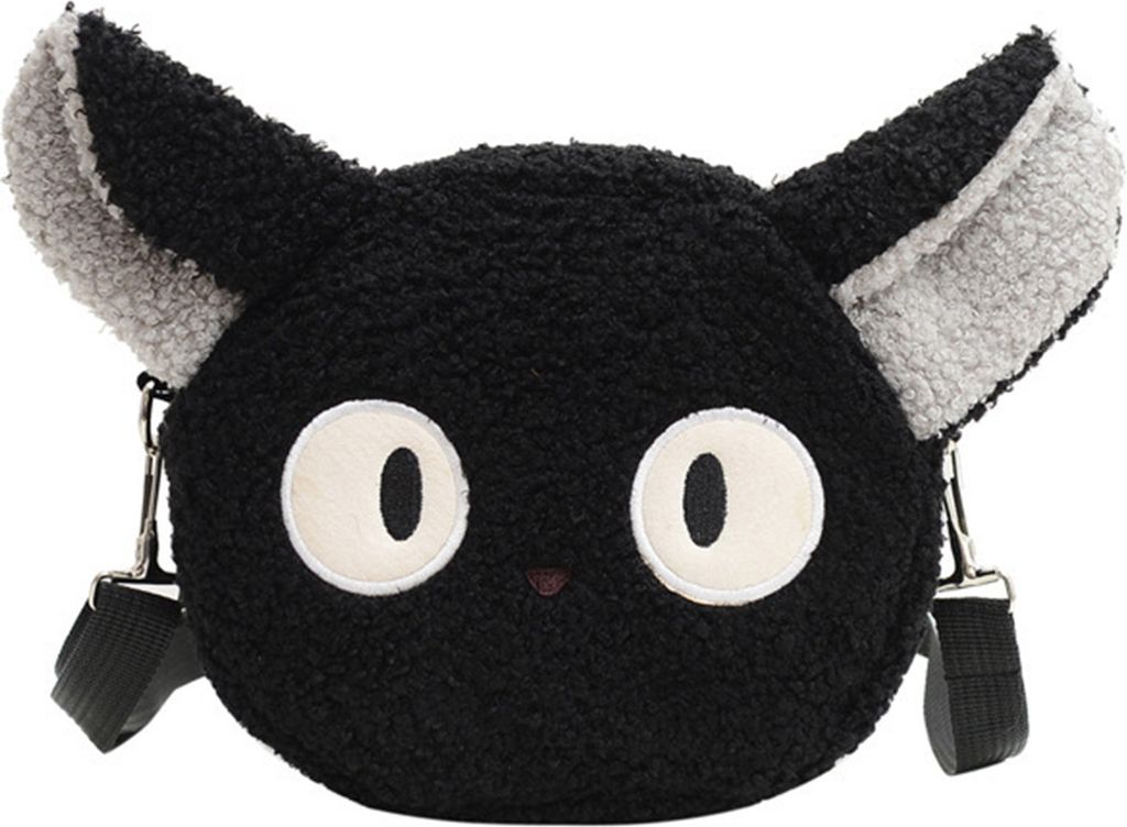 Cartoon Tier Einzelne Schultertasche Herbst Winter Plüsch Süße Katze Bär Schaf Verstellbare Damen Mädchen Umhängetasche Messenger Bag Münzen...