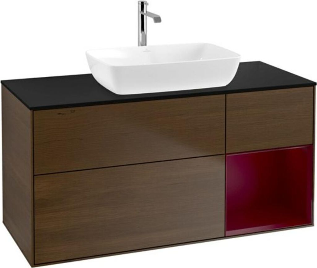 V&B Waschtischunterschrank Wandbeleuchtung Finion 120cm, Pl bla m, Reg Peo m Lac, wal ven