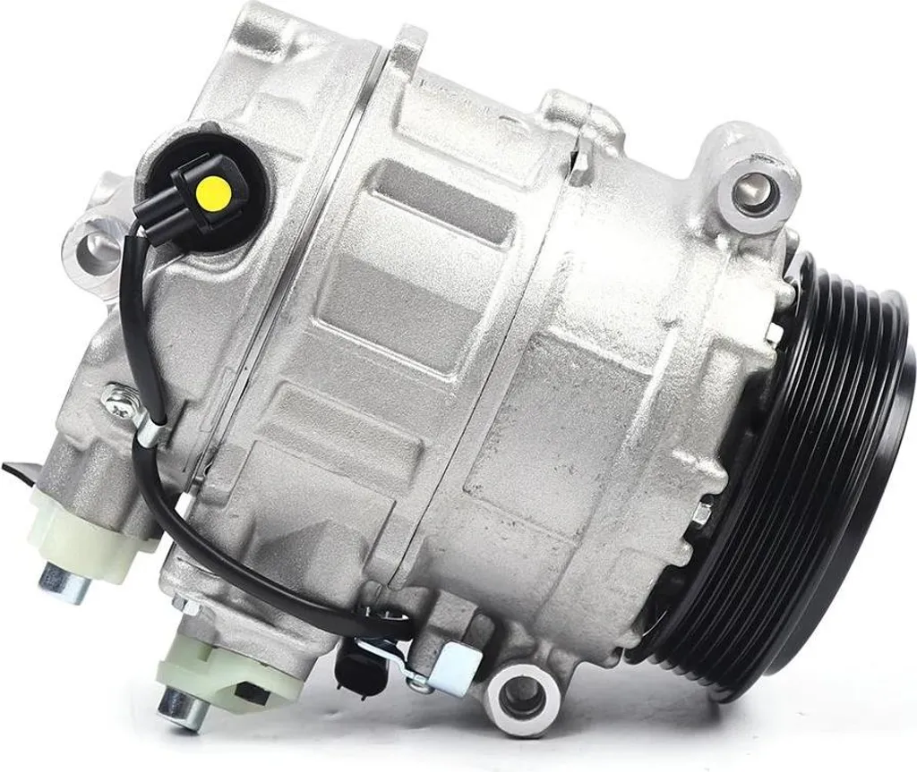 Compresseur climatisation auto argent embrayage haute pression 12V - 7