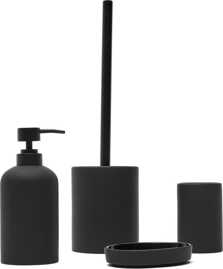SAT FEEL Bad Accessoires Set aus Keramik, schwarz matt