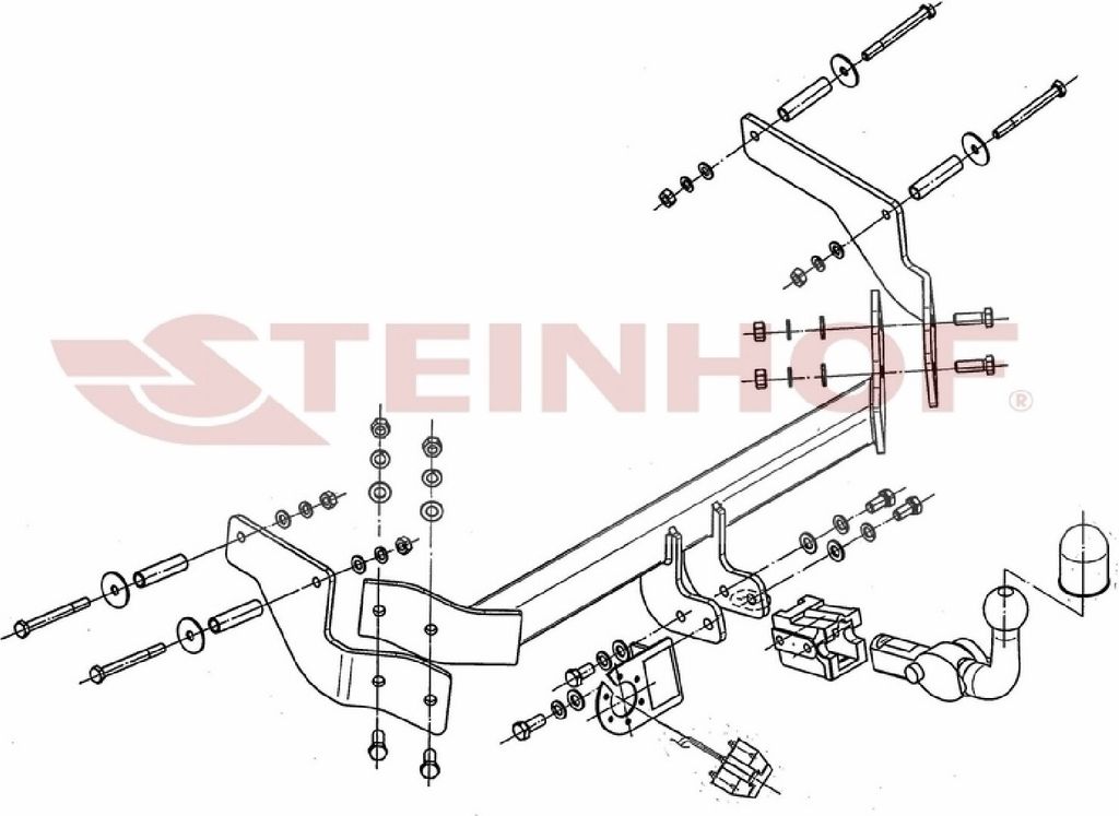 Z546412 Anhängerkupplung passend für FIAT Qubo 08/2016- abnehmbar