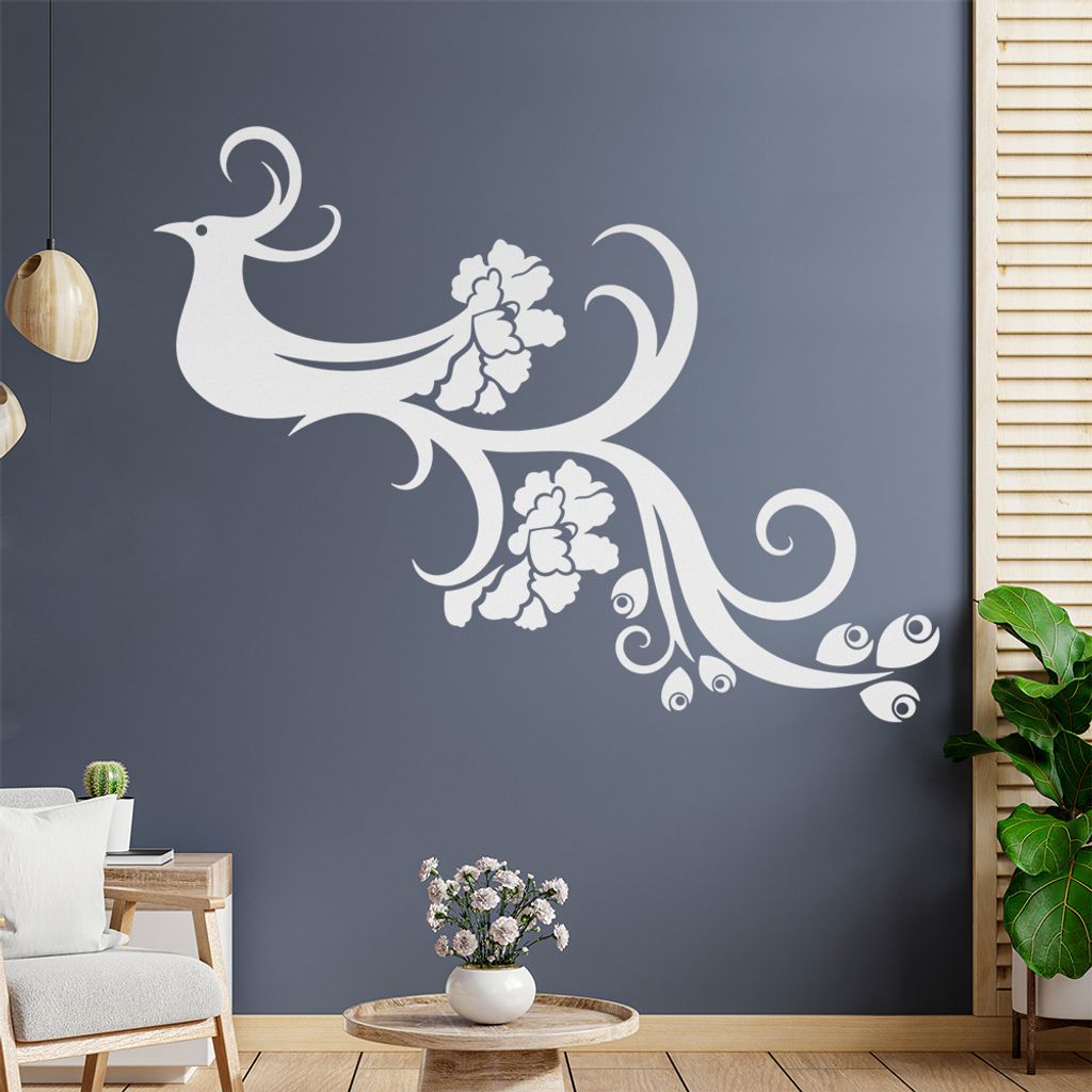Fasan Ranke Tribal Wandtattoo in 6 Größen - Wandaufkleber Wall Sticker - Dekoration, Küche, Wohnzimmer, Schlafzimmer, Badezimmer