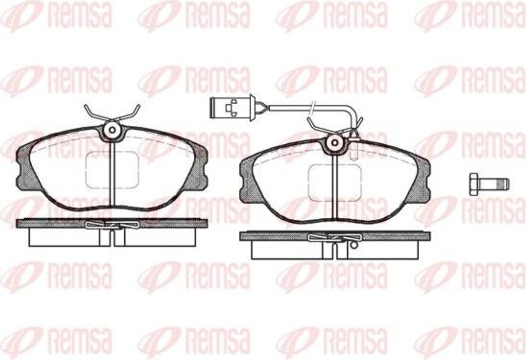 REMSA 0305.02 Bremsbelagsatz, Scheibenbremse OE 0009945815 kompatibel mit Alf. 155, Alf. 164, Alf. GTV, Spider, Coupe, Croma, Tipo, Dedra, Delta, K...