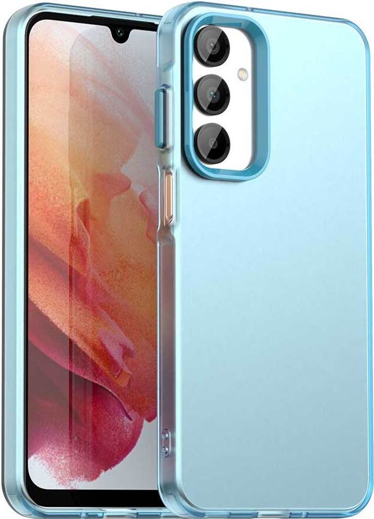 Handyhülle für Samsung Galaxy A25 5G Schlank Durchscheinend Matt Stoßfest Schutzhülle Blau