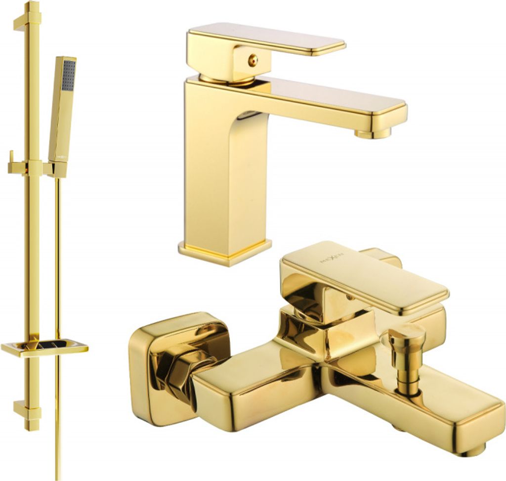 Mexen Cetus DQ77 Badewannenset, Gold - 744303DQ77-50