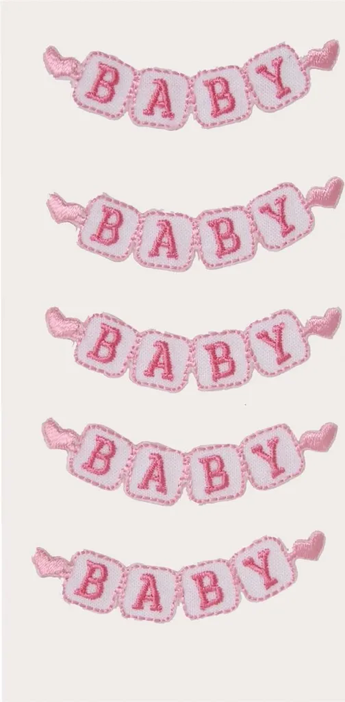 Heyda 203782808 Autocollants Textiles Baby Girl 2 pour Scrapbooking Rose