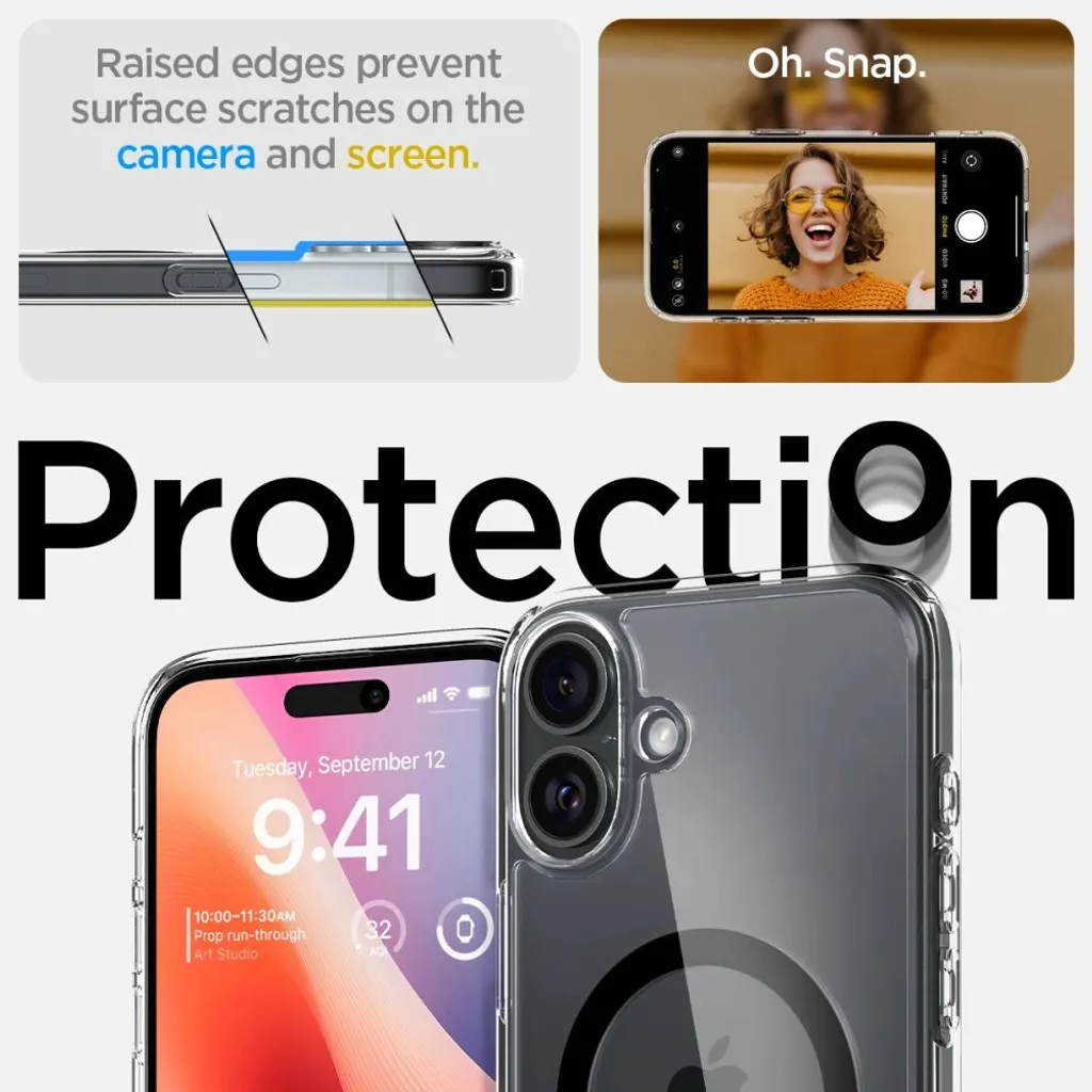 Offerta Cover iPhone 16 Spigen Ultra Hybrid Mag Nero | MagSafe Ready - 9