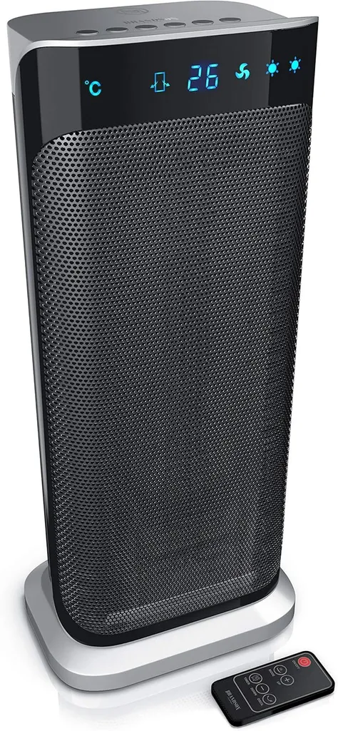Riscaldatore Vetroceramica 2000W Silenzioso - Termoventilatore Bagno GS