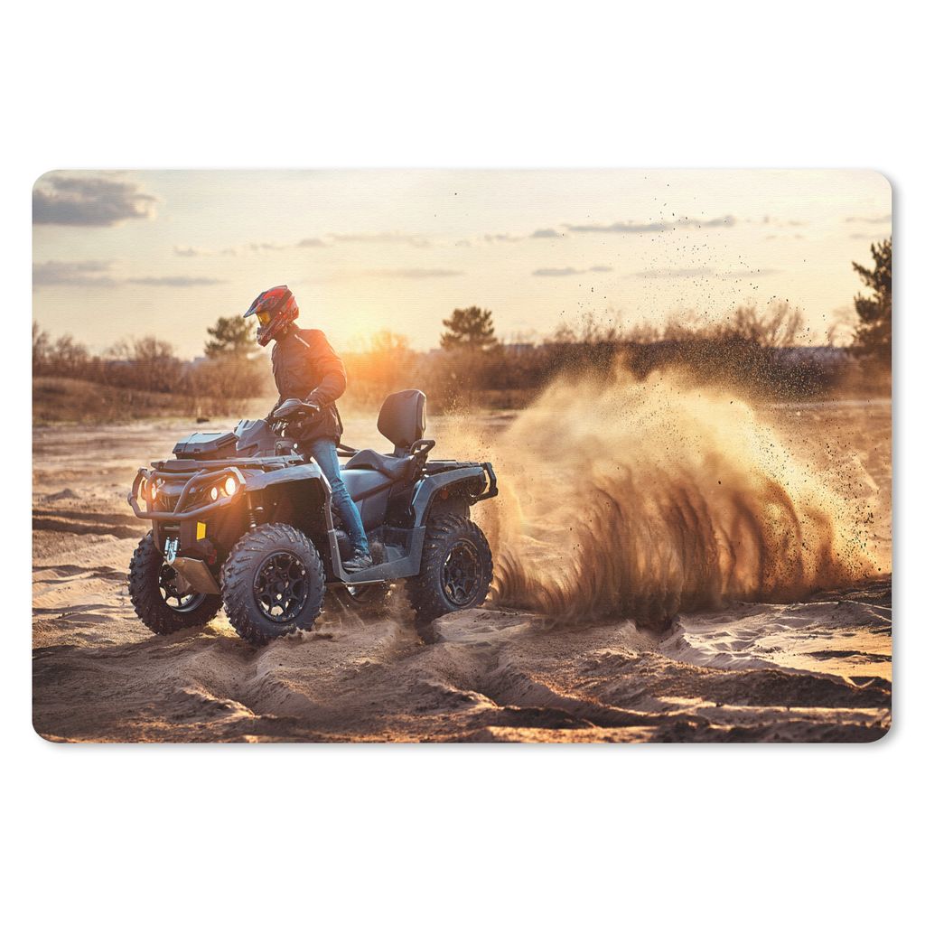 MuchoWow Mauspad Mousepad Kinder-Quad - Rennen - Düne 27x18 cm - Mousepads - Maus Mat - Pad - Mausunterlage - Büroartikel - Desk Matten