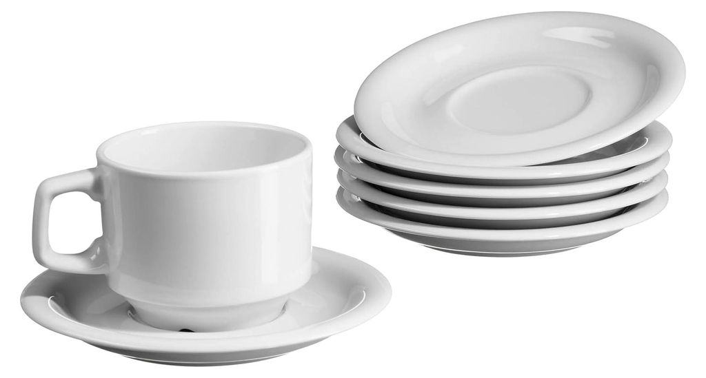 Untertasse Ø 12 cm, 6 Stück, weiß
