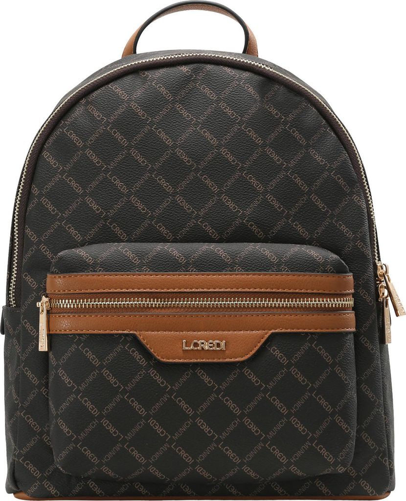 L.CREDI Rucksack Filiberta Backpack Brown dunkelbraun