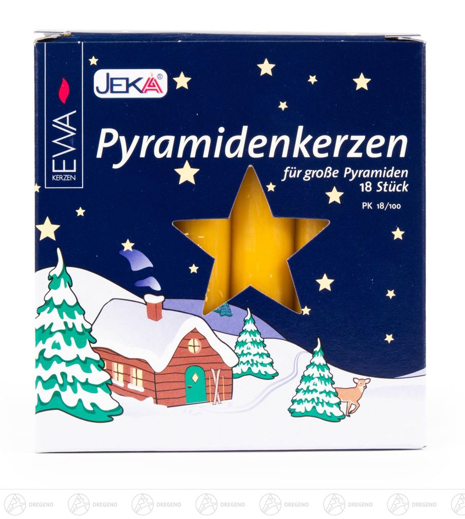 Pyramidová svíčka 18 bílá 18x105mm Obrázek produktu
