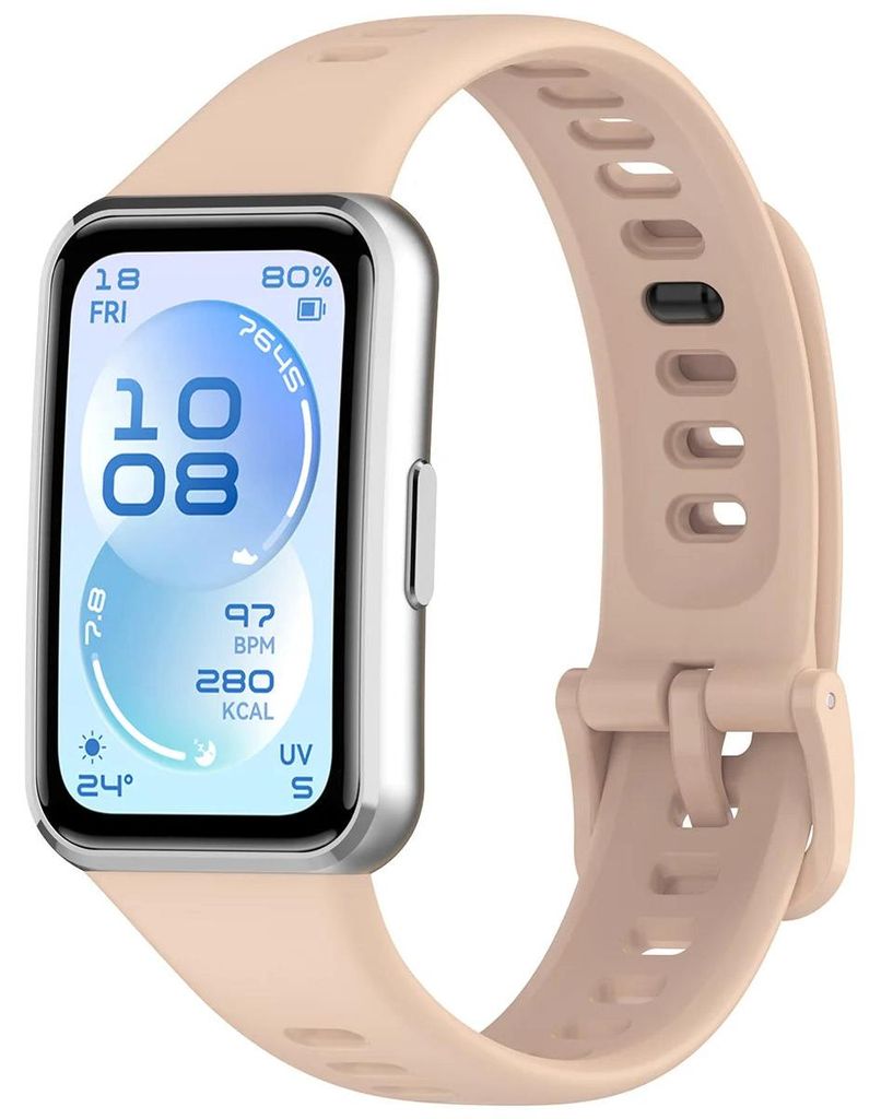 Armband für Huawei Band 11 / 11 Pro, Bizon Strap Watch Silicone, Hellrosa