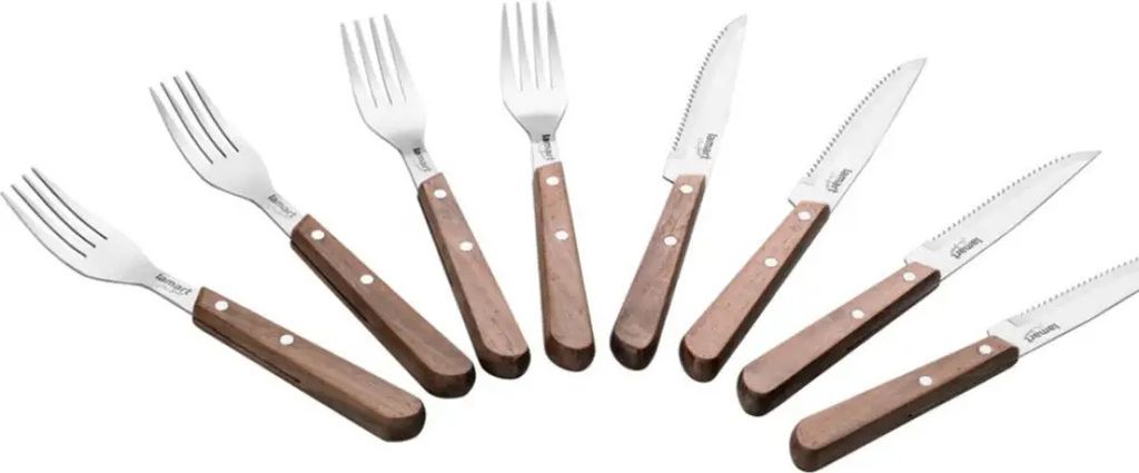 Lamart LT2062 Steakbesteck, 8 Stück Walnuss Produktbild 