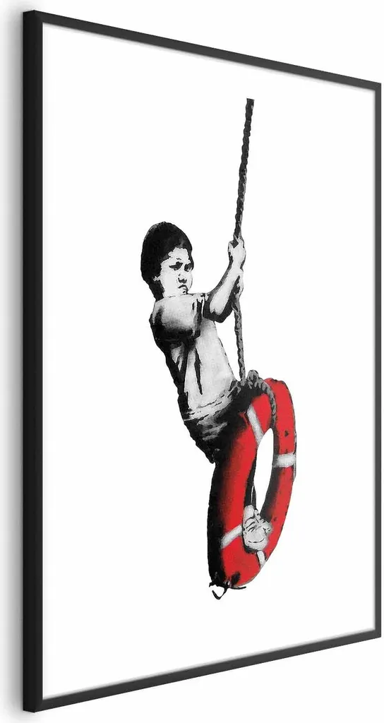 Poster Banksy Boy 40x60 Cornice Nera | Home Decor Street Art