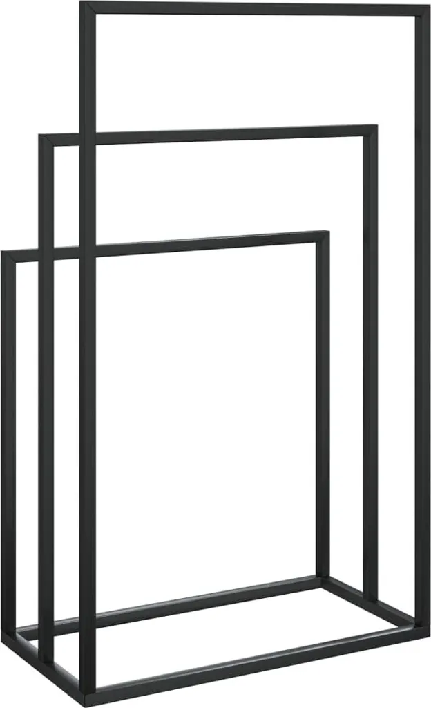Support serviette noir mat fer 48x24x79 cm - Design Industriel Stable