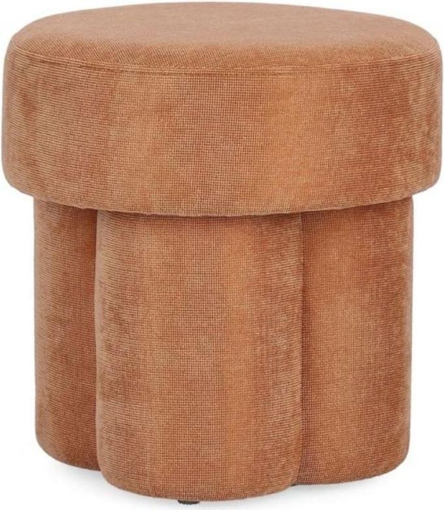 Pouf Glenda 42 x 43 x 42 cm Sperrholz Polyester Orange Produktbild 
