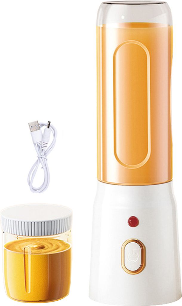 450 ml elektrischer tragbarer Entsafter mit Rührwerk, wiederaufladbar über USB, Hochgeschwindigkeits-Entsafter mit scharfer Klinge, kabelloser En...