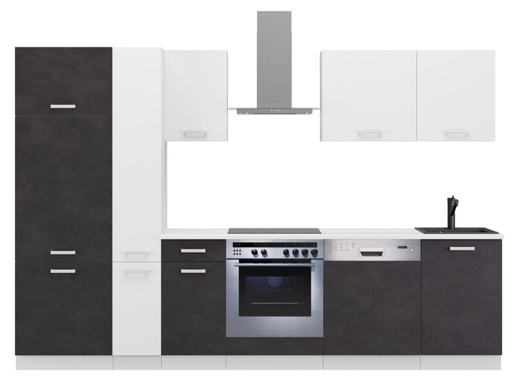 Küche Toni 300 cm Küchenzeile Küchenblock Singleküche Produktbild 