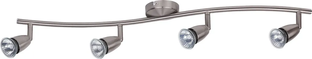 Spot Plafonnier Orientable 4 Spots GU10 Finition Chrome Satiné Norman