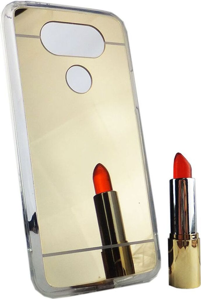 LG G5 Handy Hülle Spiegel Mirror Soft-Case Schutz-Cover Gold