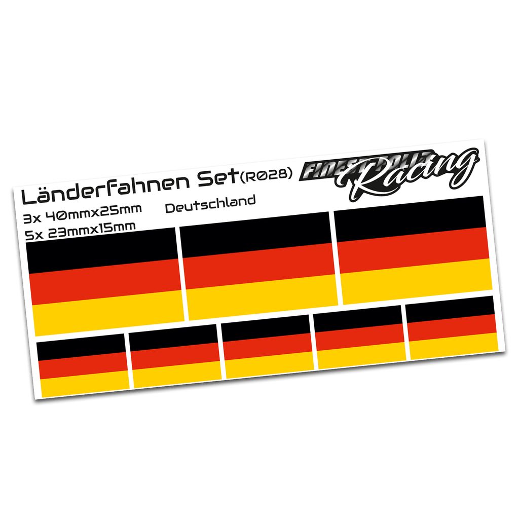 Aufkleber Deutschland-Fahne mit Schrift, Aufkleber Länder, Aufkleber