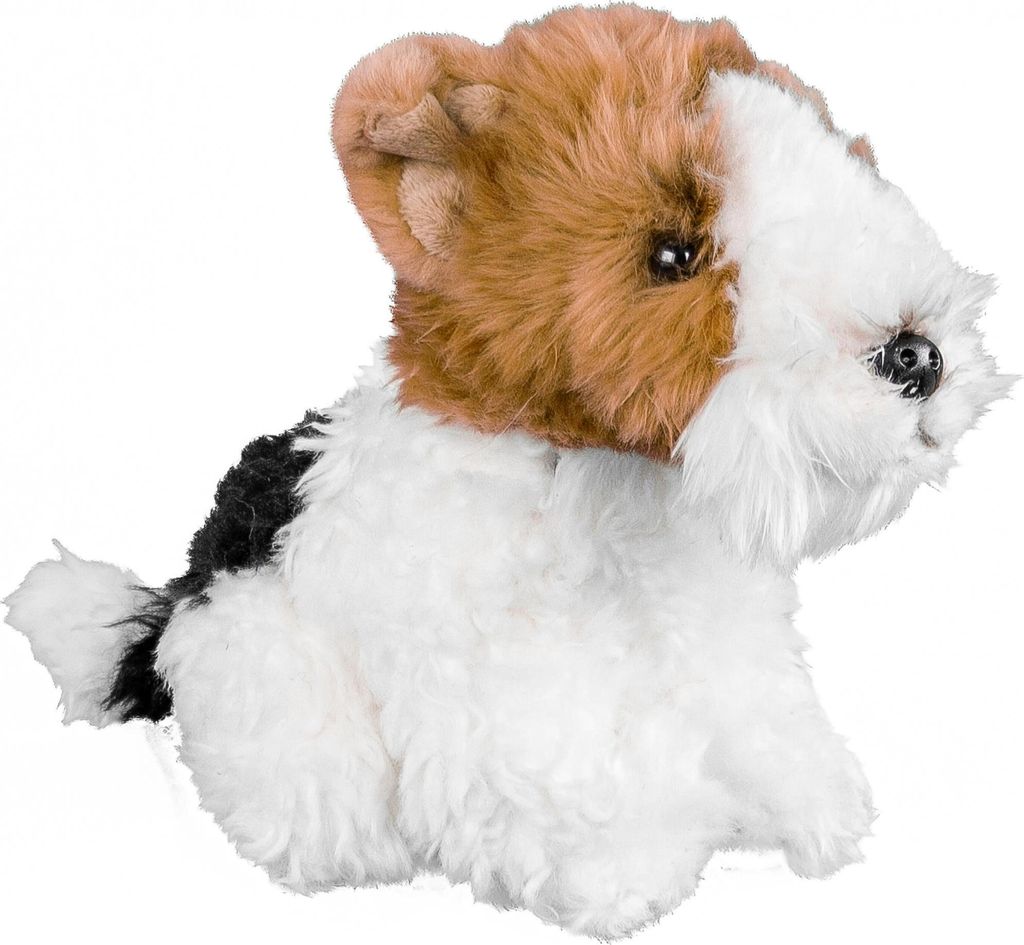 Kuscheltier Foxterrier sitzend braun/weiß/schwarz 18 cm