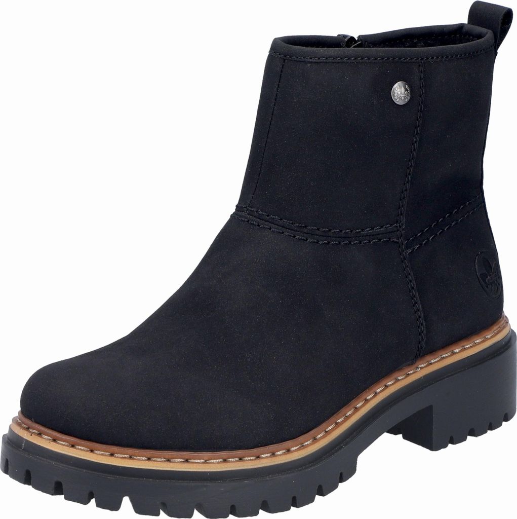 Rieker Damen Stiefelette Reißverschluss Warmfutter Ziernaht Produktbild 