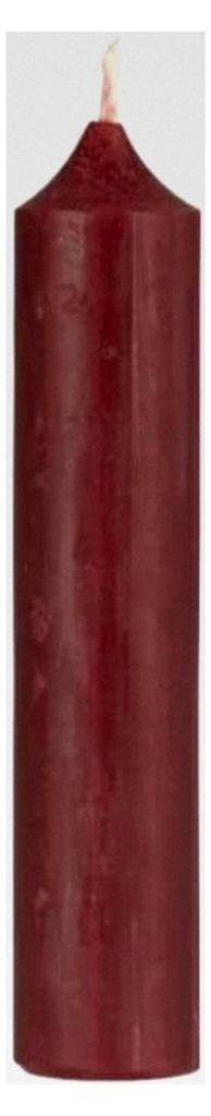 Stabkerze, Kerze - Rustikal - Paraffin, Palmöl - Farbe: Bordeaux - (ØxH) 2,2 x 11 cm - 1 Stück