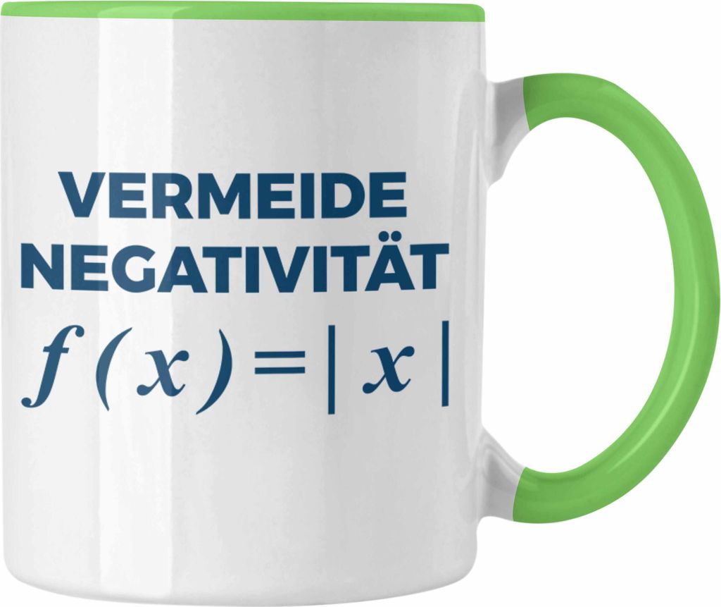 Trendation - Mathelehrer Tasse Mathematiker Physik Tassen Spruch Lustig Kaffeetasse Physiker Geschenk Mathestudent (Grün)