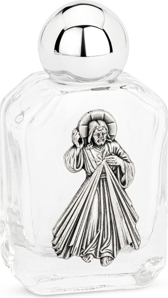 NKlaus 15ml Sakrale Weihwasserflasche aus Glas motiv Barmh. Jesus 6x3x2 cm Wallfahrt 14362