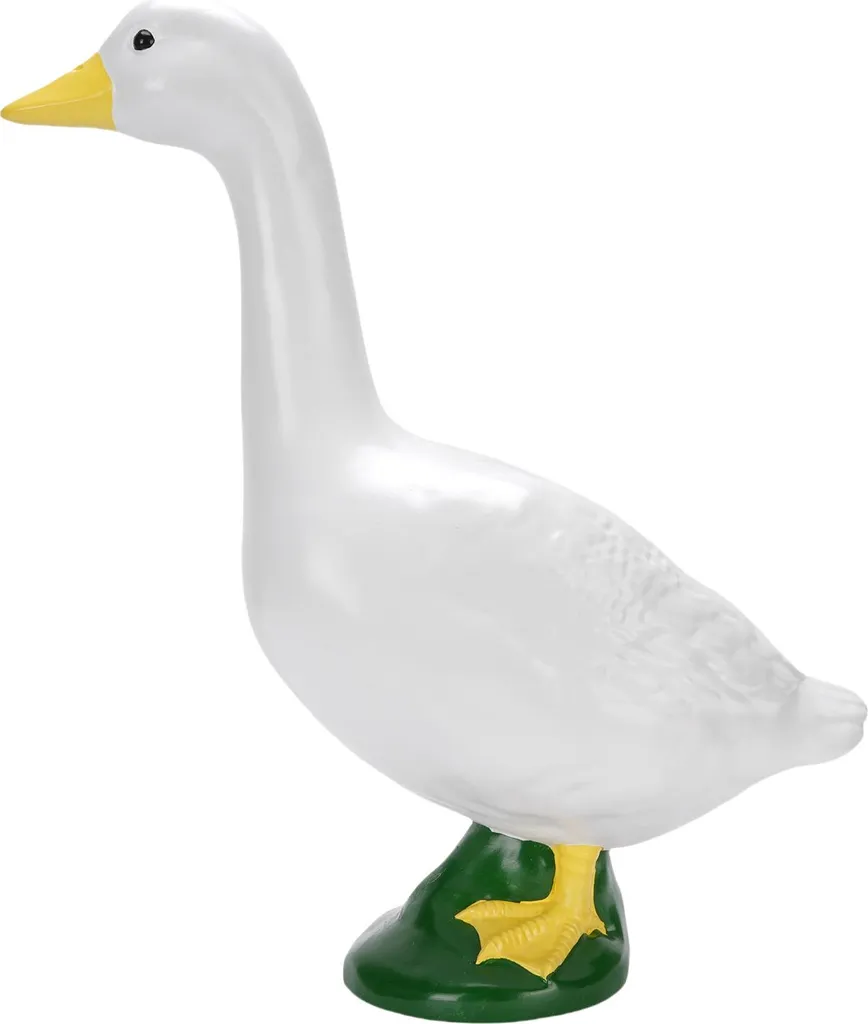 Décoration de jardin oie blanche : statue réaliste pour cour et piscine