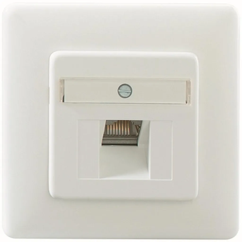 Prise internet murale RJ45 Cat6A encastrable blanc Rutenbeck