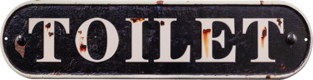 Moritz Blechschild 50 x 13 cm Toilet Wc Hinweis Restroom Deko Metallschild Retro Vintage Retro Sprüche lustig