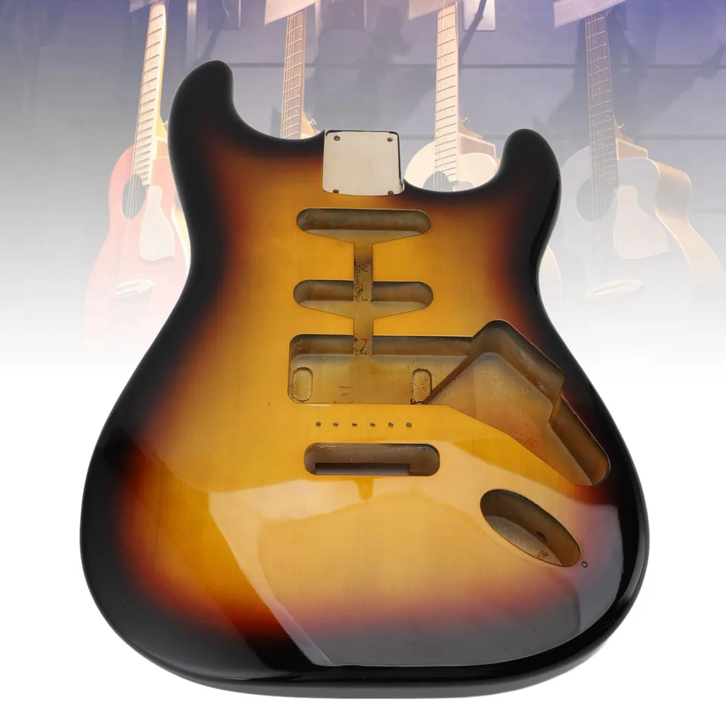 Corps guitare peuplier finition Sunburst 3 tons avec défonce type HSH - 11