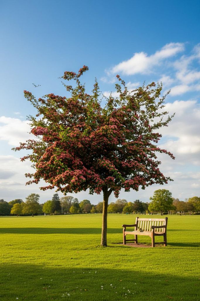 Crataegus laevigata "Paul's Scarlet"- Hochstamm, Rotdorn, Produktbild 