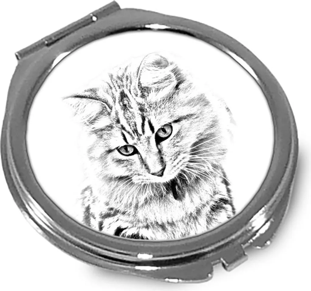 Specchio Tascabile con Gatto Bobtail Americano - Art Dog Alta Qualità