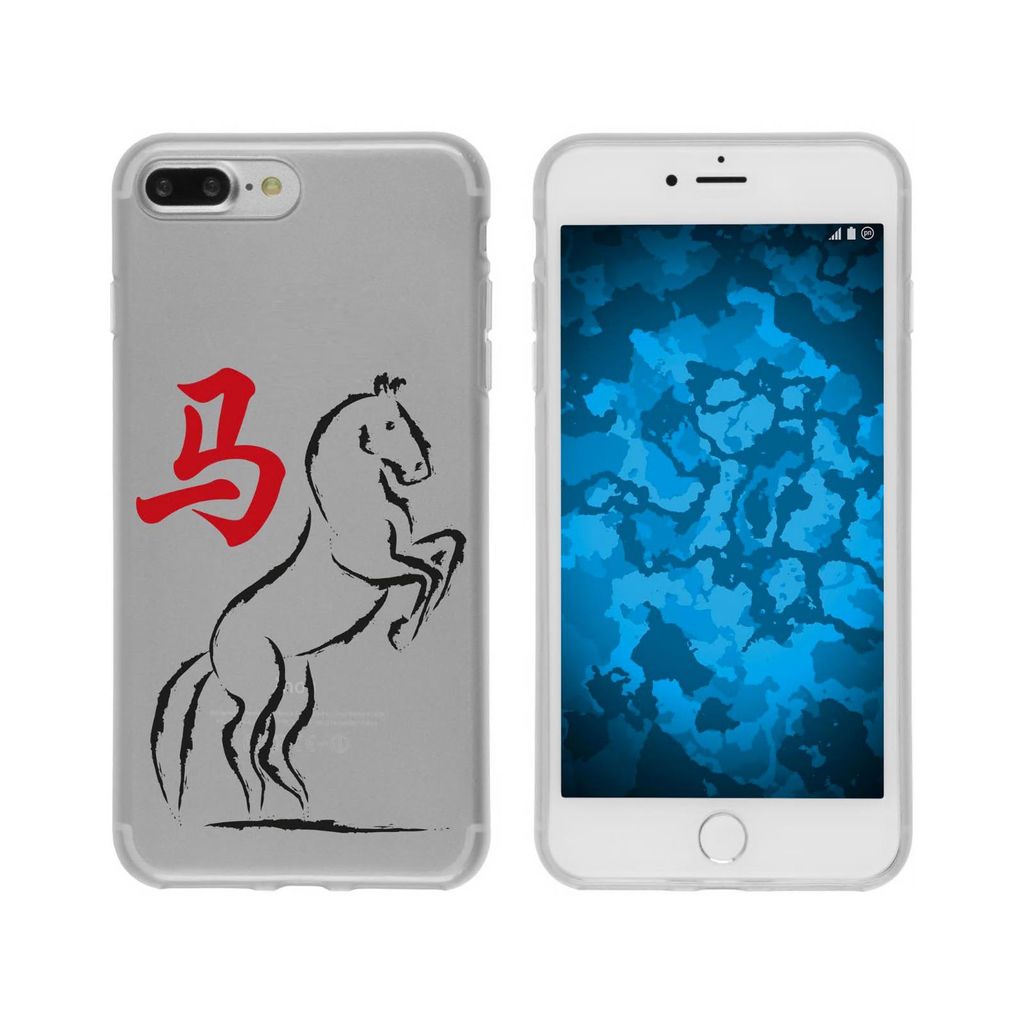 PhoneNatic Case kompatibel mit Apple iPhone 7 Plus / 8 Plus Silikon-Hülle Tierkreis Chinesisch M7