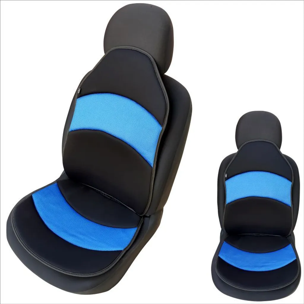 ATM1M Cuscino Seduta Ergonomico Nero e Blu - Comfort Ufficio e Auto