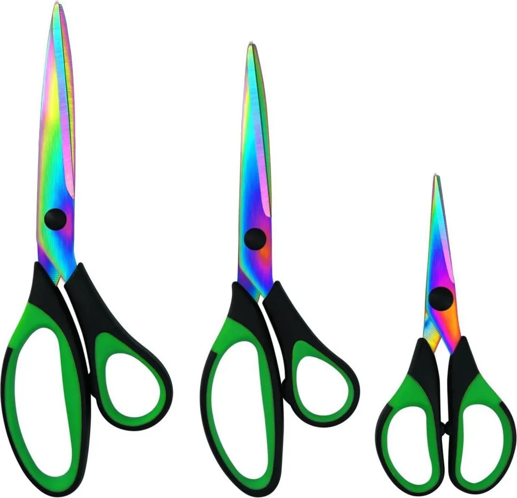 Ciseaux tranchants en titane coloré CCR acier inoxydable pack de 3