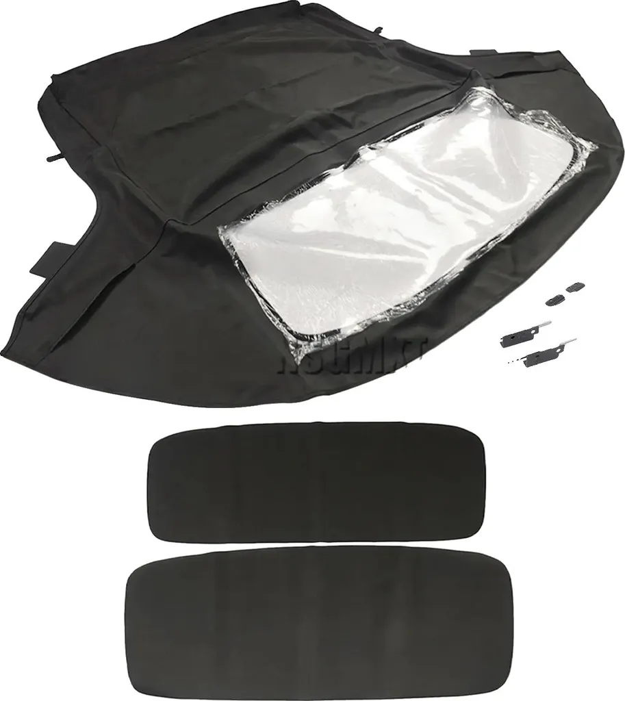 Capote rabattable pour poussette, protection twill noir 54x53 cm