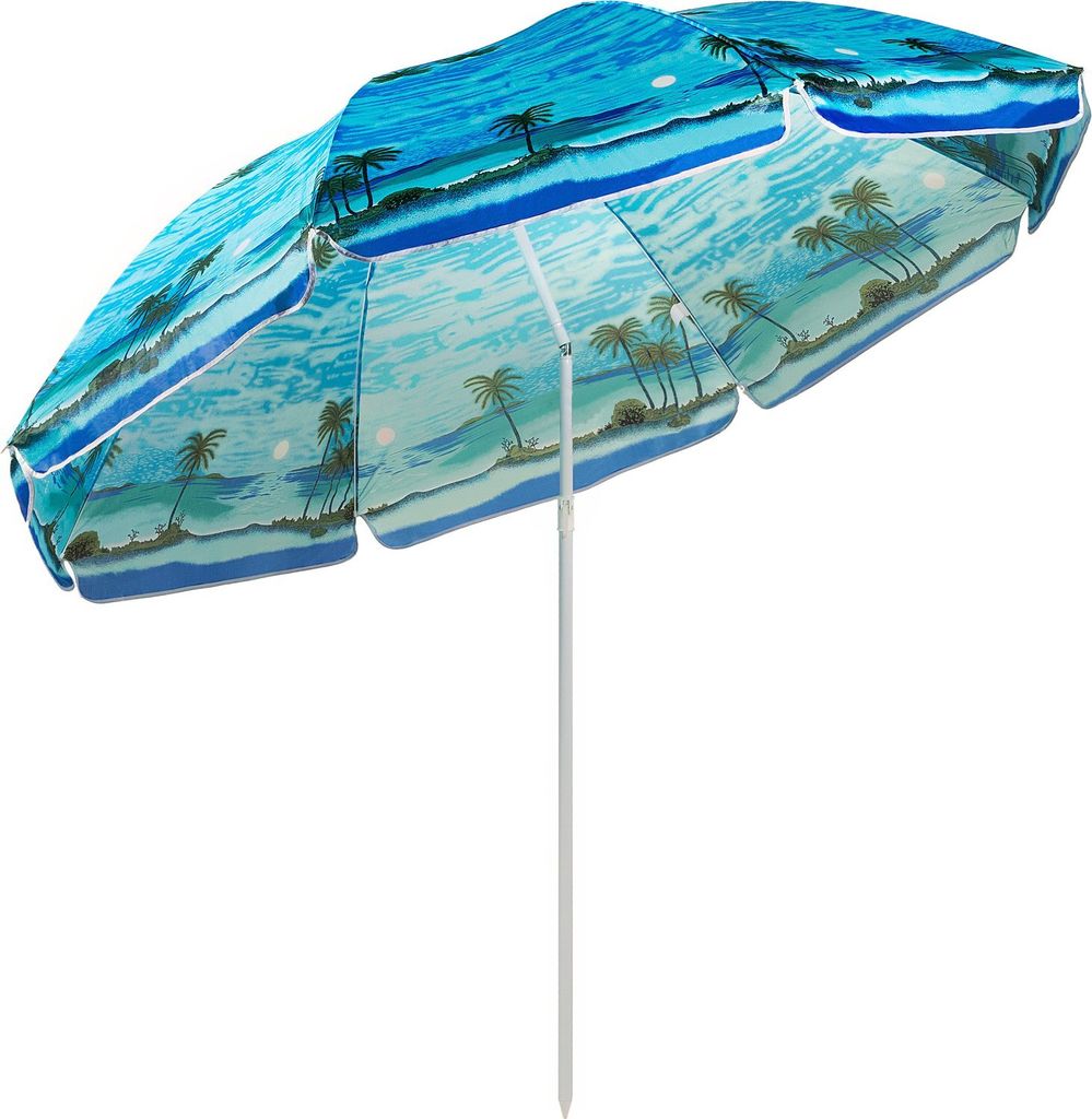 Outtec Sonnenschirm, Gartenschirm, Strandschirm, Marktschirm, Terrassenschirm - Ø200 cm - für Garten, Strand, Terrasse
