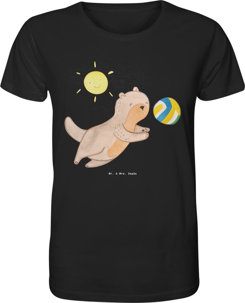 Mr. & Mrs. Panda Tshirt Otter Beachvolleyball Größe M - Schwarz - Geschenk, Volleyballturnier, Volleyball, Oberteil, Shirt Herren, T-Shirt, Jerse...